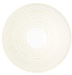 Vista Alegre Plato cargador de porcelana marfil, juego de 4