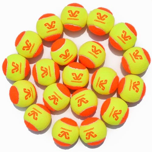 MAIBOLE Tennisbälle für Anfänger - 50% Druckreduziert, Soft Trainingsbälle Set 20 Stück mit Tasche, Orange-Gelb für Kinder, Erwachsene & Jugend, Ideal für Schule, Club & Heimtraining