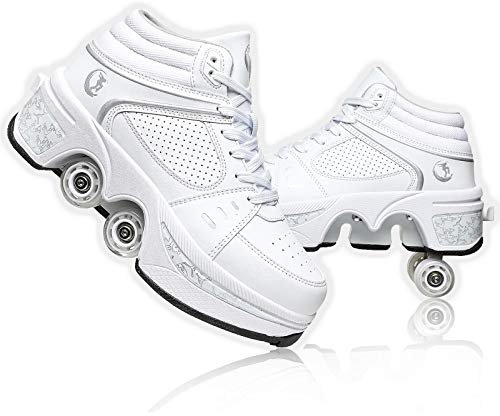 Pinkskattings@ Damen Und Mädchen Rollschuhe Skateboard Schuhe Kinderschuhe Mit Rollen Skate Shoes Rollen Schuhe Sportschuhe Laufschuhe Sneakers Mit Rollen Kinder