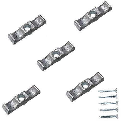 5 Pcs Galvanized Turn Buttons 50mm [2''] Cabinet Cupboard Wardrobe Latch Catch Lock Gate Shed Door Rabbit Hutch Thumb Turn Button with Fixing Screw