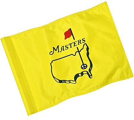 COGOLFING Golf Flag with Tube, Double-Side Printed Augusta National Flag, 420D Nylon Golf Pin Flags, Putting Green Flags for Golf Course Driving Range Collection, 14 H x 20 L, Yellow