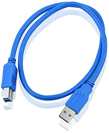 euroharry Câble d'imprimante USB 3.0 60 cm 0,6 m Câble de chargement et de données USB A mâle vers USB B mâle