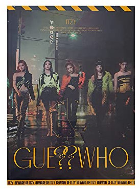 JYP Ent ITZY Guess Who Mini Album [Night Version] CD+Photobook+Photocards+Mini Folding Poster+Sticker Pack+Newspaper+(Extra ITZY 6 Photocards+Pocket Mirror)