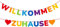 ecooe Willkommen Zuhause Banner Bunt, herzlich willkommen Girlande für Dekoration Familie Partei Welcome Home Banner mit 19Stk Wimpeln und 2Stk 3 m Juteseil