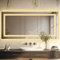 LUVODI Miroir de salle de bain LED : 1000x600 mm, rétroéclairage et éclairage avant, horizontal/vertical