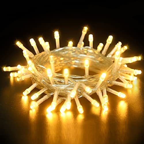 Dalugo Lichterkette Batterie Timer, 10ft 30 LED Warmweiß Fairy Lights, LED Lichterketten für Innen außen Weihnachtsdekorationen