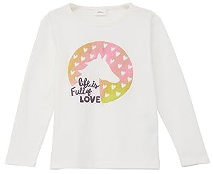 s.Oliver Mädchen 2133800 Langarmshirt, Weiß, 92