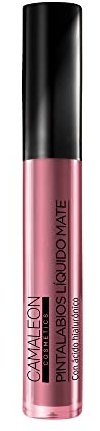 Camaleon Cosmetics - Pintalabios líquido mate - Tono nude rosado - Permanente 16h - Vegano
