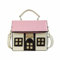 Anopo Unico Novità Borsa Forma di Casa per Donne Mini Divertente Strano Borsa a Tracolla Spalla Mano Pochette Pelle PU Beige