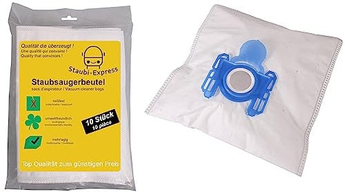 10x Staubsaugerbeutel passend für Swirl A 07 / A07 Staubsauger I stabilder Adapter aus Kunststoff I mit Mikrofilter