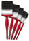 QLV Paint Brush Set for DIY Projects - Professional Paint Brush for Fences, Walls, and Crafts - Durable Bristles with Comfortable Grip Handles - Ideal for Home Improvement Tasks. Set of 5 Brushes