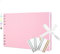 Vienrose Album Fotografico Scrapbook fai da te con 40 Pagine Bianche Spiralalbum per Baby Shower, Matrimonio e Compleanno, 15x21,6 cm Rosa