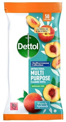 DETTOL MUILTI SURFACE PEACH WIPES 50’S