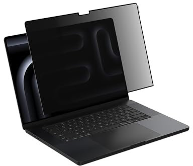 Belkin ScreenForce TruePrivacy protector de pantalla para MacBook Pro 16 M1-3, película antirreflejo, grado 2H de dureza, filtro de privacidad, adhesivo de silicio para instalación/extracción fáciles