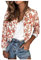 Generisch Mantel Lack Damen Jacke Reißverschluss Outbekleidung florale Damenanziehungsmantel Retro-Damenmantel Max Max Mantel (Red, L)