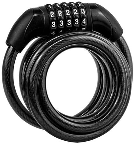 Buystarget Heavy Duty Bike Locks U Shape Shackle Mount Holder Steel Chain Bike Bicycle Cable Lock High Security Anti Theft Secure Motorbike Fence Gate Lock Padlock (5 Digit Combination Lock)