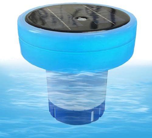 Schwimmender Wasserreiniger – Solar-Ionisator für Pool, Poolreiniger | Chlorschwimmer mit Ionisator, schwimmender Reiniger und Wasserreiniger, Chlor-Tabletten