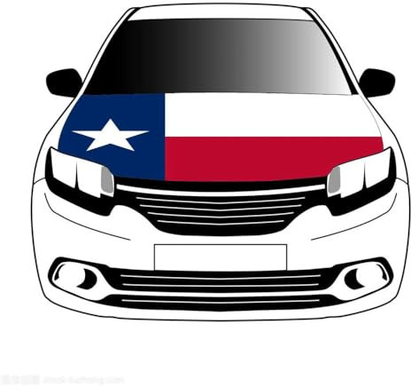 Modische Motorhaubenabdeckung Mit Texanischer Flagge – Weißes Banner Mit Sternenmuster Für Die Motorhaube Des Autos, Geeignet Für 3,3 × 5 Fuß, Elastisch, Gewaschen, Winddicht, Schutz Der Mot