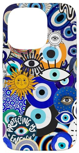 iPhone 14 Pro Collage Evil Eyes Amulet Aesthetic European Summer Case