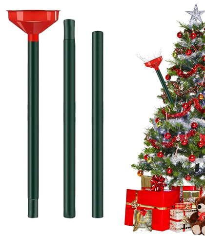 Mimoqk Tragbares Bewässerungszubehör, langer Trichter zum Bewässern, vielseitiges Bewässerungsgerät für Weihnachtsbaum, leichter Gießtrichter, Gartenbewässerungstrichter für
