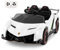 DREAMADE Elektroauto für Kinder, 12V Lamborghini Kinder Auto mit hydraulischer Tür, Elektroauto mit Fernbedienung & Musik & MP3 & LED-Licht, Elektrofahrzeuge für Kinder ab 3 Jahre (Weiß)