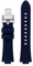 SYFCSEW Bracelet de montre en caoutchouc de silicone compatible avec Maserati Trident R8821108039 R8821108038 Bracelet de sport à sangle de bouche personnalisée 21 mm 24 mm(Blue-silver B,24mm)