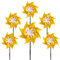 LUKDUNG 6 Stück Windräder Vogelabwehr, Vogelabwehr Reflektierende Windrad, Obstgarten Vogelschreck Windrad Balkon, Dekoration Garten für Protect Garten Hof Balkon (Gelb-6pcs, 18cm)