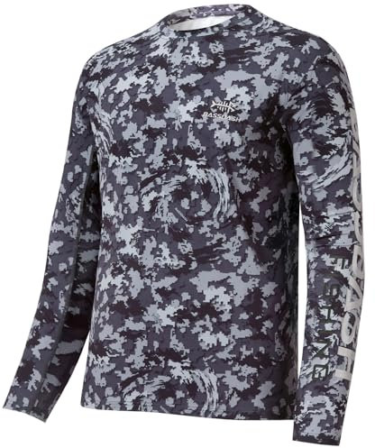 Bassdash Herren Camo Angeln T-Shirt UPF 50 + Langarm Schnell Trockene Leichte T-Shirts FüR Outdoor-Wandern Kajak Atmungsaktiv Surfen Angeln Wandern Top FS37M