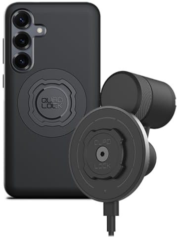 Quad Lock Vent Car Phone Holder Kit with MAG Wireless Charging Head V2 and MAG Phone Case for Galaxy S25 Plus