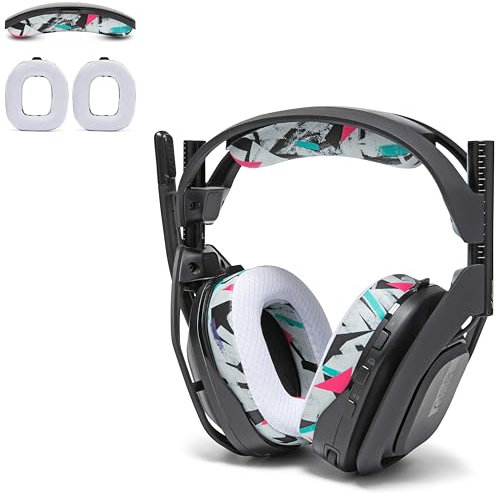 WC Mod Kit A50 - Almohadillas de Gel refrigerante + Diadema de Repuesto para Astro A50 Gen 4, Gen 5 y A50X de Wicked Cushions | Mayor Comodidad, refrigeración y Durabilidad | 90's White