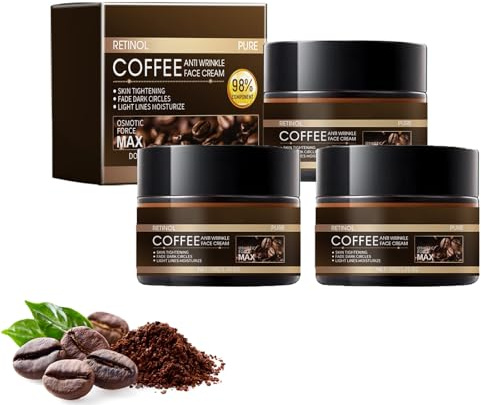 Hydrating Retinol Caffeine Anti-Wrinkle Cream, Coffee Anti Wrinkle Face Cream, Koffein-Gesichtscreme, Koffein Creme Nachtpflege, Die Haut Tief Reparieren und das Altern verzögern (3)