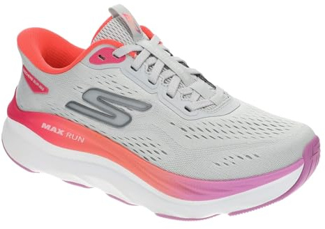 Skechers Women's Max Run Hands Free Slip-ins Sneaker, Grey multi-coloured, 5.5 UK