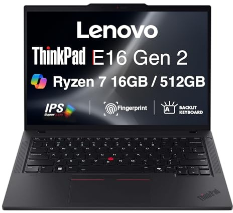 Lenovo ThinkPad E16 Gen 3 Laptop 16 FHD+ Display, Ryzen 7 250, 16GB/512GB