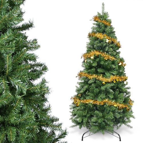 YEAUPE PRO Albero di Natale Artificiale 180 cm | Montaggio Semplice a 3 Sezioni | Adatto per Interni ed Esterni, Soggiorno e Giardino | Albero in PVC, Verde