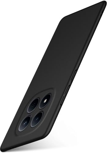 moex für Redmi Note 15 Pro 5G Hülle Ultra Dünn, Schutzhülle mit erhöhtem Kameraschutz, Slim Cover Hardcase Backcover, Dünnste Handyhülle Minimalistisch Alpha Case, Matt Schwarz