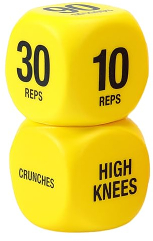 OHYER 2 Stück Workout-Würfel 6 Seitiger Fitness-Würfel-Set Für Übungen Tragbares Fitnesszubehör Frauen Männer Krafttraining für Ganzkörpertraining, Cardio und HIIT, ideal für Übungskurse