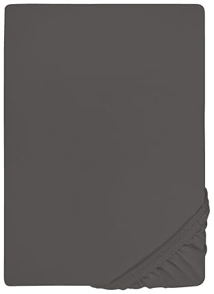 biberna Jersey-Elastic-Topper-Spannbetttuch 0077641 dunkelgrau 1x 90x190 cm - 100x220 cm