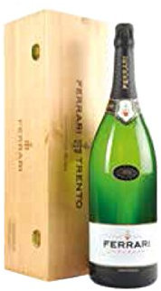 Magnum Da 3 Litri Trento Doc Brut Ferrari Jeroboam In Cassetta Legno - Idee Regalo Natale Spumante Di Grande Qualità
