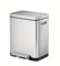 EKO X Cube Kitchen Bin 20L - Fingerprint-resistant Pedal Bin, Soft Close Waste Disposal Dustbin with Removable Inner Bucket, Deodoriser & Silicone Seal - Brushed Stainless Steel