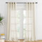 PONY DANCE Extra Long Voile Curtains for Living Room - Thick Kids Room Decoration Nautral Semi Transparent Privacy Protected Window Net Curtains for Nursery Room, 52 x 95 Inches, Set of 2, Beige