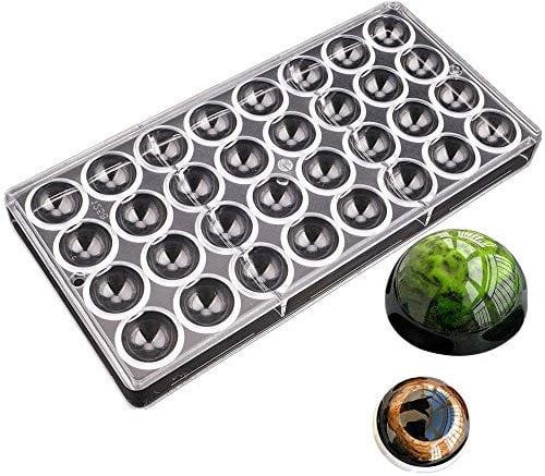 32 cavità 2,7 cm diametro mezza sfera in policarbonato PC cioccolato stampo Starry Heven caramelle fai da te strumenti da forno