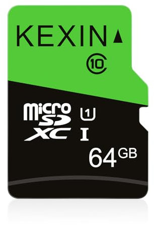 KEXIN 64GB Micro SD Karte mit SD Adapter MicroSDXC Speicherkarte 64 GB Class 10, UHS-1 Micro SD Memory Karte Micro SD Card für Handy, Kameras, Tablet (U1, 64 GB)