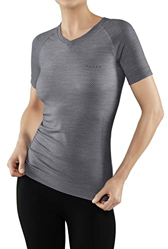 FALKE Damen Wool-Tech Light V Neck Funktionsshirt Kurzarmshirt Wäsche