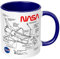 PAPAYANA - Space Shuttle NASA - Beidseitig Bedruckte Keramik-Tasse 325ml 11oz - Große Farbauswahl - Dunkelblau