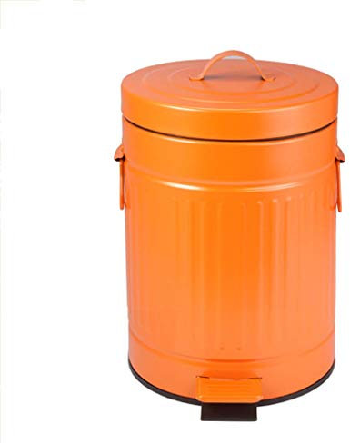 WXJLYZRCXK Treteimer,Abfalleimer Mülleimer Tretabfalleimer Kreatives Badezimmer Wohnzimmer Küche Mit Deckel Aufbewahrungseimer,Orange
