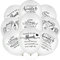 Fuyamp 60 Stück weiße Luftballons 30,5 cm weiße Latexballons Gedenkballons mit 3 Rollen Ballonband für Beerdigungsdekoration