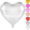 DekoRex Folienballons Herzen 10Stk. 45cm Liebe Hochzeit Deko (Farbe: Weiß)