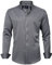 J.VER Men's Formal Dress Shirt Long Sleeve Regular Fit Solid Business Casual Shirt Button Down Wedding Work Stretch Non Iron Grey S