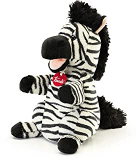 Trudi Puppets 29309 Plüsch Handpuppe Zebra 17 x 29 x 18 cm (S), Stofftier aus hochwertigen Materialien, liebevolle Details, flauschig und weich, waschbar, Kuscheltier und Puppe für Kinder, Gestreift
