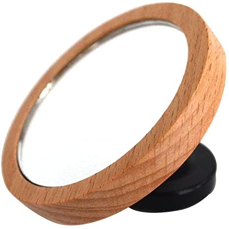 UPTTHOW Espresso Mirror Reflective Lens Portafilter Flow Rate Observation Wooden Base Magnetic Cafe Machine Tool Coffee Maker Accessories for Home Barista Cafe Bar